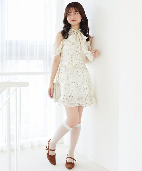 MAJESTIC LEGON(マジェスティックレゴン)の「アメスリミニワンピース(ワンピース・レディース・ブラック/ブラック系その他/ホワイト系その他2・MEDIUM)」の16枚目の写真