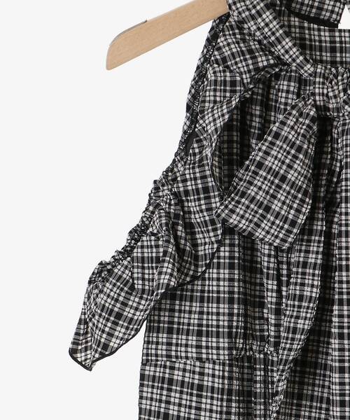 MAJESTIC LEGON(マジェスティックレゴン)の「アメスリミニワンピース(ワンピース・レディース・ブラック/ブラック系その他/ホワイト系その他2・MEDIUM)」の8枚目の写真