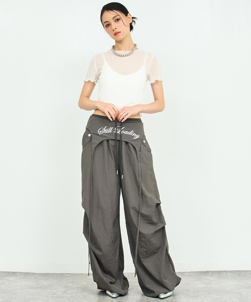 ANAP（アナップ）の「リブ ブラトップ × シアー トップス アンサンブル（Tシャツ/カットソー・レディース・ホワイト/ブラック・FREE）」の3枚目の写真