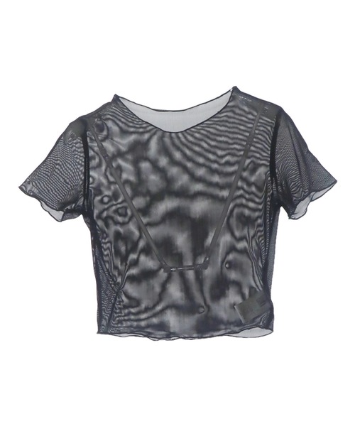 ANAP（アナップ）の「リブ ブラトップ × シアー トップス アンサンブル（Tシャツ/カットソー・レディース・ホワイト/ブラック・FREE）」の10枚目の写真