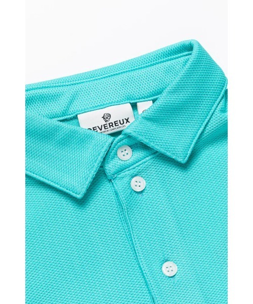 DEVEREUX GOLF(デヴァローゴルフ)の「Cash Betsメッシュポロ(ポロシャツ・メンズ・アクア/ホワイト・LARGE/MEDIUM/SMALL)」の11枚目の写真
