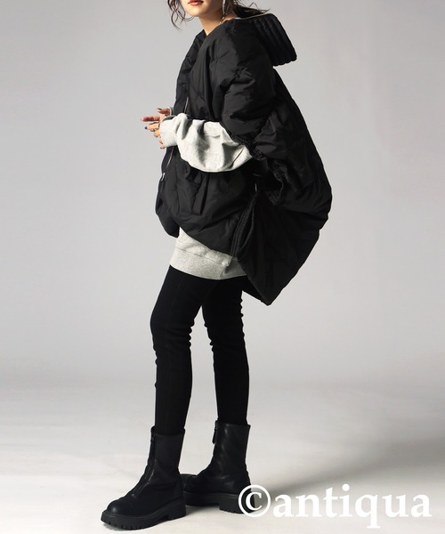 antiqua(アンティカ)の「変形ビッグベスト(ダウンベスト・レディース・ブラック・ONESIZE)」の19枚目の写真