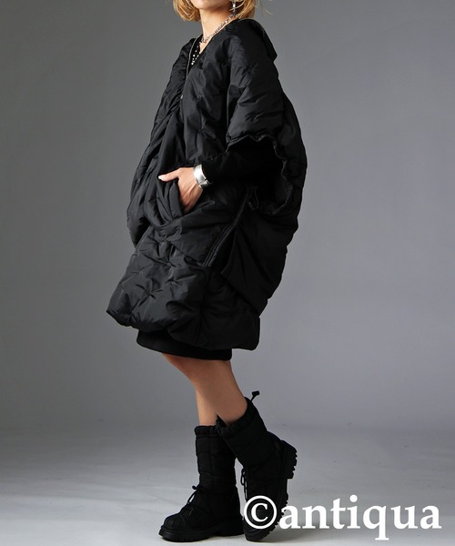 antiqua(アンティカ)の「変形ビッグベスト(ダウンベスト・レディース・ブラック・ONESIZE)」の6枚目の写真