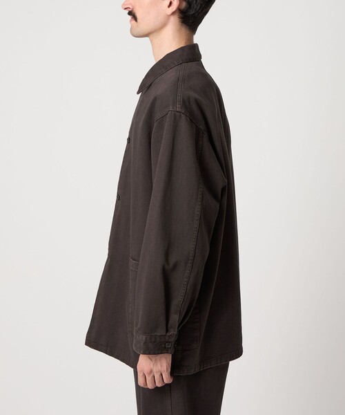 Steven Alan(スティーブンアラン)の「<Steven Alan> ツイル ガーメントダイ ワーク ジャケット(カバーオール・メンズ・ダークブラウン/ブラック・S/M/L)」の5枚目の写真