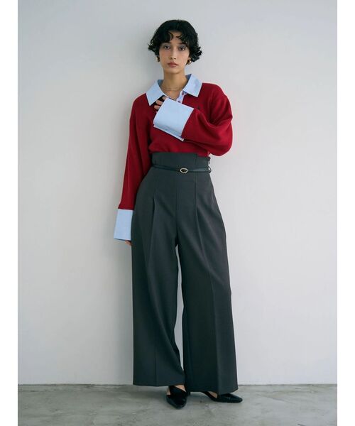 ラグナムーン　シャツカラーカフスニットプルオーバー POLO BCSコラボ】シャツカラーカフスニットプルオーバー（ニット