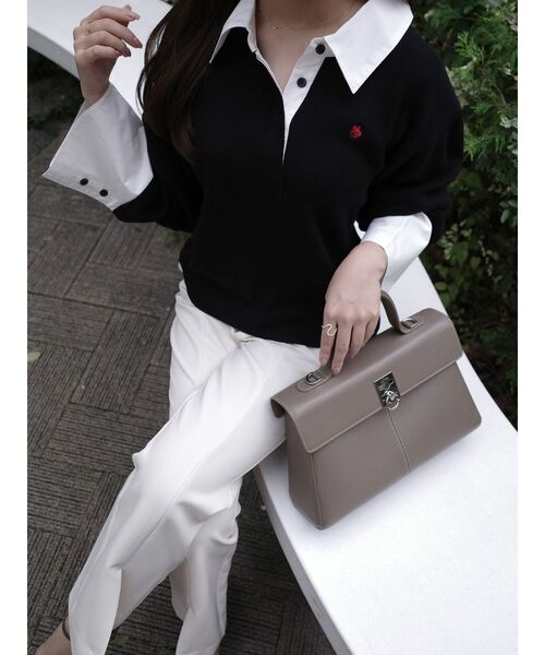 POLO BCSコラボ】シャツカラーカフスニットプルオーバー（ニット