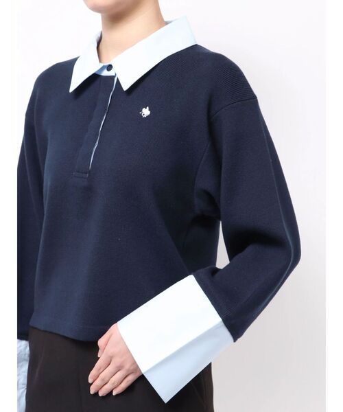 LAGUNAMOON POLO BCS シャツカラーカフスニットプルオーバー POLO BCSコラボ】シャツカラーカフスニットプルオーバー（ニット