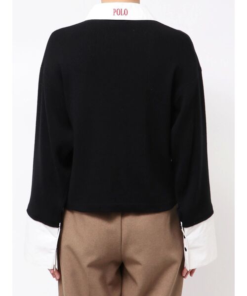 LagunaMoon POLO BCSシャツカラーカフスニットプルオーバー ラグナムーン LAGUNAMOON 【POLO BCSコラボ】シャツカラーカフスニット