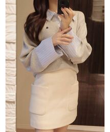 【POLO BCSコラボ】シャツカラーカフスニットプルオーバー