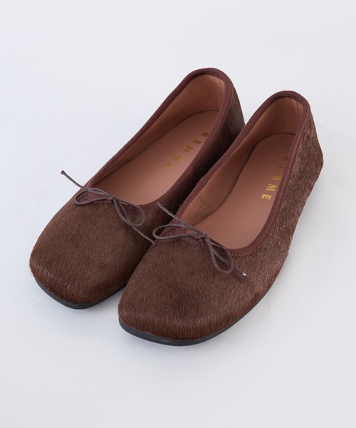 REMME（レメ）の「【REMME】ポニースクエアバレエシューズ（バレエシューズ・レディース・ブラウン・36/37）」の9枚目の写真
