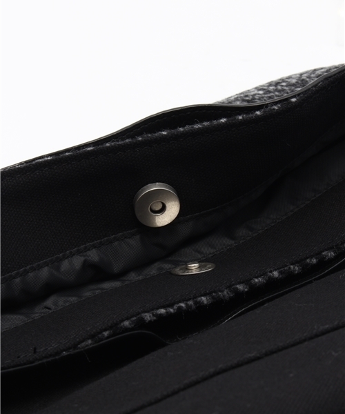 RAGEBLUE（レイジブルー）の「＜2WAY仕様＞ツイードコンビクラッチ/708013（クラッチバッグ・メンズ・ブラック/オリーブ・FREE）」の6枚目の写真