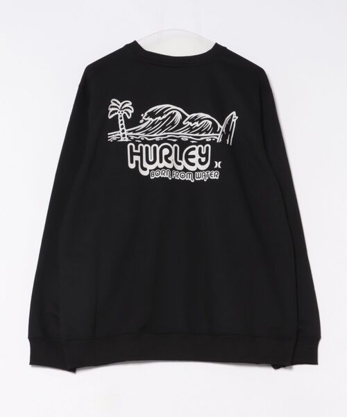 Hurley （ハーレー）の「Hurley/ハーレー トレーナー スウェット クルーネック バックプリント 裏毛 SWEAT BIG WAVE CREW MCFL252092（スウェット・メンズ・グレー/ブラック・M/L）」の3枚目の写真