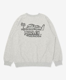Hurley | Hurley/ハーレー トレーナー スウェット クルーネック バックプリント 裏毛 SWEAT BIG WAVE CREW MCFL252092(スウェット)