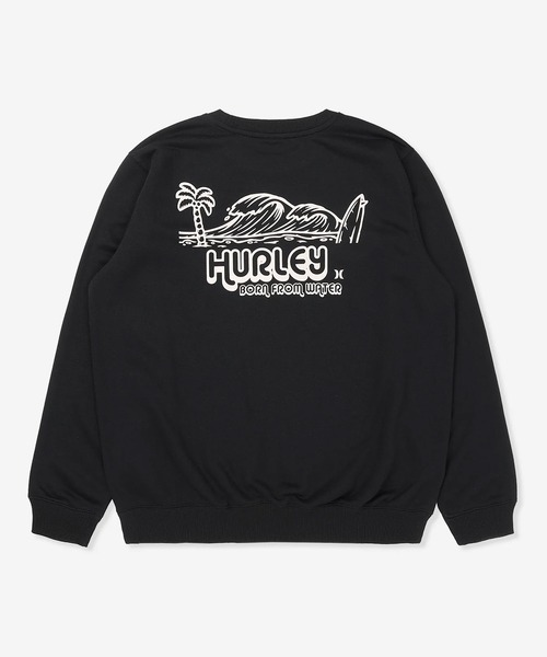 Hurley （ハーレー）の「Hurley/ハーレー トレーナー スウェット クルーネック バックプリント 裏毛 SWEAT BIG WAVE CREW MCFL252092（スウェット・メンズ・グレー/ブラック・M/L）」の2枚目の写真