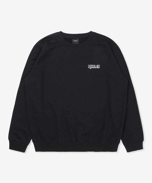 Hurley （ハーレー）の「Hurley/ハーレー トレーナー スウェット クルーネック バックプリント 裏毛 SWEAT BIG WAVE CREW MCFL252092（スウェット・メンズ・グレー/ブラック・M/L）」の4枚目の写真