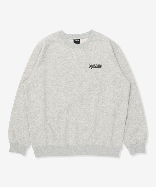 Hurley （ハーレー）の「Hurley/ハーレー トレーナー スウェット クルーネック バックプリント 裏毛 SWEAT BIG WAVE CREW MCFL252092（スウェット・メンズ・グレー/ブラック・M/L）」の7枚目の写真