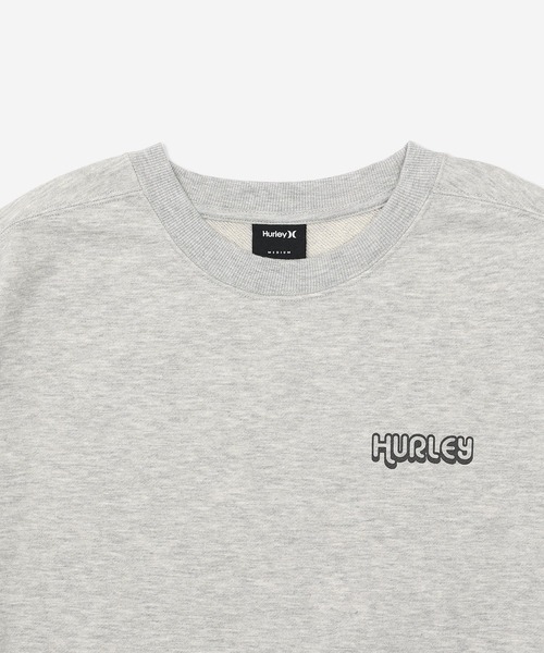 Hurley （ハーレー）の「Hurley/ハーレー トレーナー スウェット クルーネック バックプリント 裏毛 SWEAT BIG WAVE CREW MCFL252092（スウェット・メンズ・グレー/ブラック・M/L）」の8枚目の写真