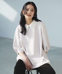 UNFILO（アンフィーロ）の「【ご好評により追加生産/襟は取り外し可能な2WAY】BEAUTY MOVE レース襟ブラウス（シャツ/ブラウス）」