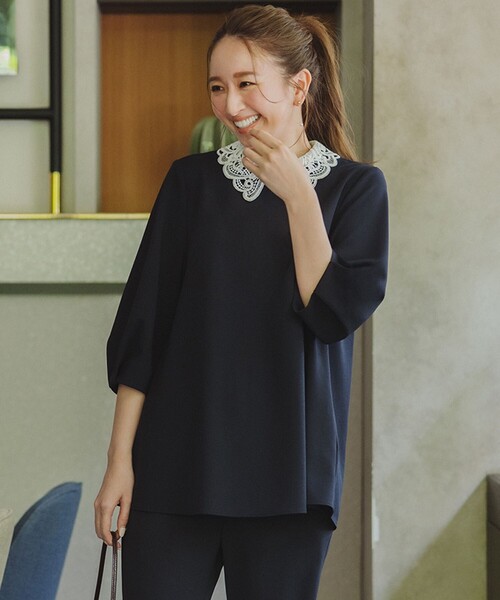 ご好評により追加生産/襟は取り外し可能な2WAY】BEAUTY MOVE レース襟