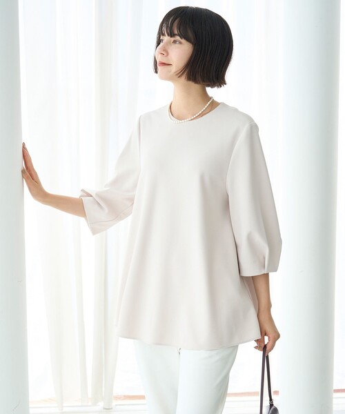 UNFILO(アンフィーロ)の「【ご好評により追加生産/襟は取り外し可能な2WAY】BEAUTY MOVE レース襟ブラウス(シャツ/ブラウス・レディース・アイボリー系/ネイビー系/ブラック系/ライトグレー系・SMALL/MEDIUM/LARGE)」の17枚目の写真