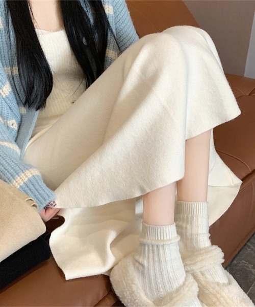cammie(キャミー)の「マーメイドラインスカート(スカート・レディース・ブラック/ベージュ/ホワイト・FREE)」の7枚目の写真