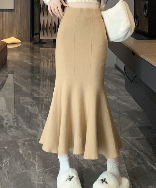 cammie(キャミー)の「マーメイドラインスカート(スカート・レディース・ブラック/ベージュ/ホワイト・FREE)」の14枚目の写真