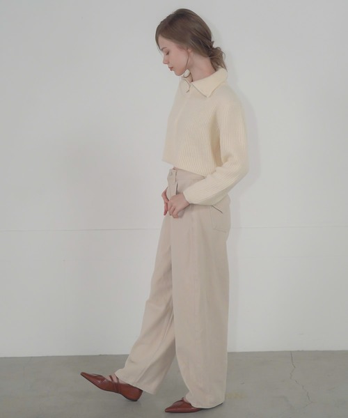 Mirette(ミレット)の「ハートポケットカラーワイドデニムパンツ ヴィンテージライク / Heart Pocket Colored Wide Denim Pants Vintage Style(デニムパンツ・レディース・ナチュラル/ピンク・SMALL/MEDIUM/LARGE)」の12枚目の写真