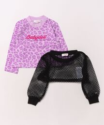 BABYDOLL（ベビードール）の「メッシュロンT付き レオパードロンT 0933K（Tシャツ/カットソー・キッズ）」