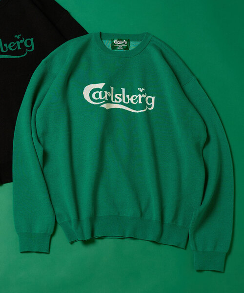 417 EDIFICE(フォーワンセブンエディフィス)の「CARLSBERG × 417 jacquard LOGOKNIT(ニット/セーター・メンズ・ブラック/グリーン・LARGE/MEDIUM)」の1枚目の写真