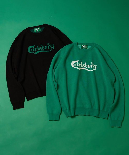 417 EDIFICE(フォーワンセブンエディフィス)の「CARLSBERG × 417 jacquard LOGOKNIT(ニット/セーター・メンズ・ブラック/グリーン・LARGE/MEDIUM)」の4枚目の写真