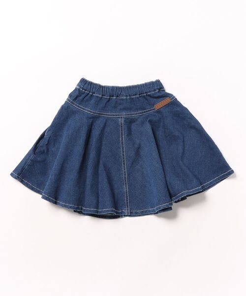 HAKKA KIDS（ハッカキッズ）の「7オンスストレッチデニムフレアスカート（デニムスカート・キッズ・ネイビー・100cm/110cm/120cm/130cm）」の2枚目の写真