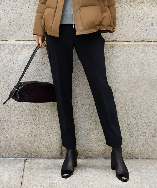 自由区(ジユウク)の「TRギャバ裏起毛テーパード パンツ(その他パンツ・レディース・オレンジ系/ブラック系/黄土色系/ワイン系・42/40/38/36)」の2枚目の写真