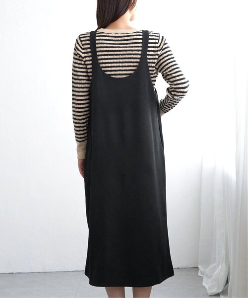 ikka(イッカ)の「【親子コーデ】前後2WAYバックル付きジャンパースカート(ワンピース・レディース・ブラック/ライム/ブラウン/ベージュ・M/L/S)」の15枚目の写真