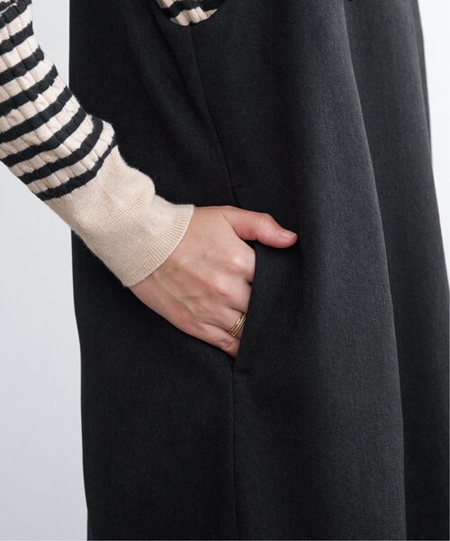 ikka(イッカ)の「【親子コーデ】前後2WAYバックル付きジャンパースカート(ワンピース・レディース・ブラック/ライム/ブラウン/ベージュ・M/L/S)」の11枚目の写真