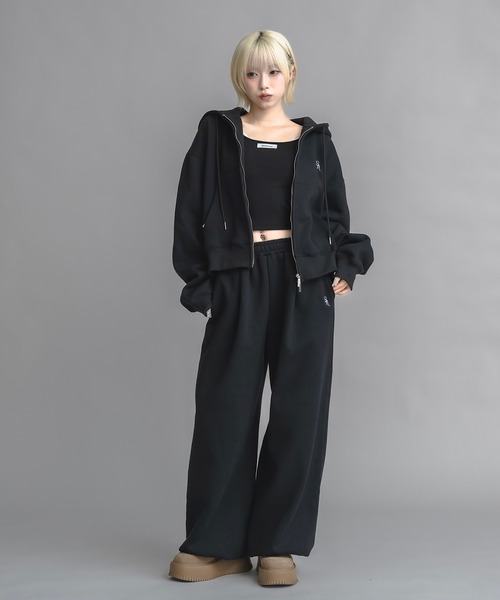 17HR(セブンティーンアワーズ)の「【ユニセックス】ルーズスウェットパンツ(スウェットパンツ・レディース・ブラック/グレー・FREE)」の19枚目の写真