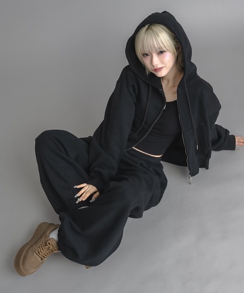 17HR(セブンティーンアワーズ)の「【ユニセックス】ルーズスウェットパンツ(スウェットパンツ・レディース・ブラック/グレー・FREE)」の20枚目の写真