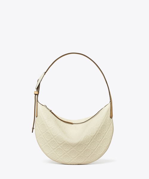 TORY BURCH(トリーバーチ)の「Tモノグラム ペブルド スモール バルーンバッグ(ショルダーバッグ・レディース・ホワイト/サンドベージュ・ONE SIZE)」の9枚目の写真
