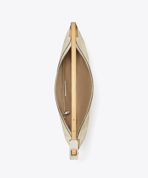 TORY BURCH(トリーバーチ)の「Tモノグラム ペブルド スモール バルーンバッグ(ショルダーバッグ・レディース・ホワイト/サンドベージュ・ONE SIZE)」の4枚目の写真