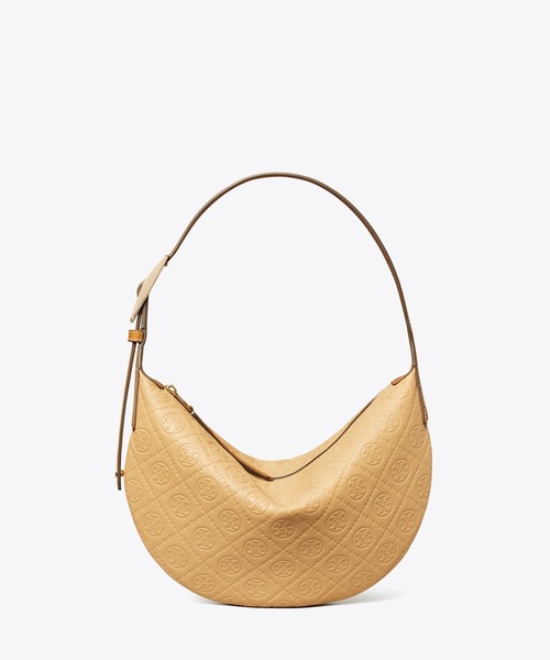 TORY BURCH(トリーバーチ)の「Tモノグラム ペブルド スモール バルーンバッグ(ショルダーバッグ・レディース・ホワイト/サンドベージュ・ONE SIZE)」の6枚目の写真