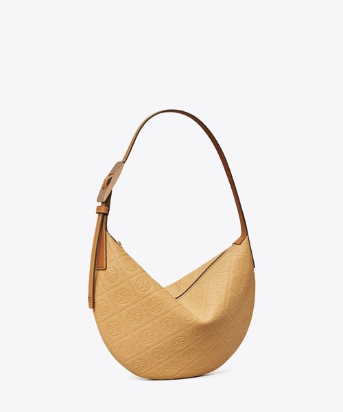TORY BURCH(トリーバーチ)の「Tモノグラム ペブルド スモール バルーンバッグ(ショルダーバッグ・レディース・ホワイト/サンドベージュ・ONE SIZE)」の5枚目の写真