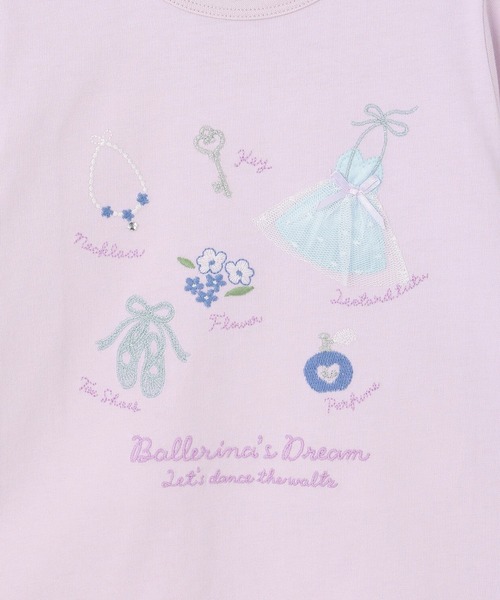 KP（ケーピー）の「バレエモチーフ 長袖Tシャツ（Tシャツ/カットソー・キッズ・オフホワイト/ラベンダー・120cm/130cm/140cm/150cm/160cm）」の5枚目の写真