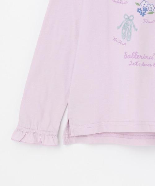 KP（ケーピー）の「バレエモチーフ 長袖Tシャツ（Tシャツ/カットソー・キッズ・オフホワイト/ラベンダー・120cm/130cm/140cm/150cm/160cm）」の7枚目の写真