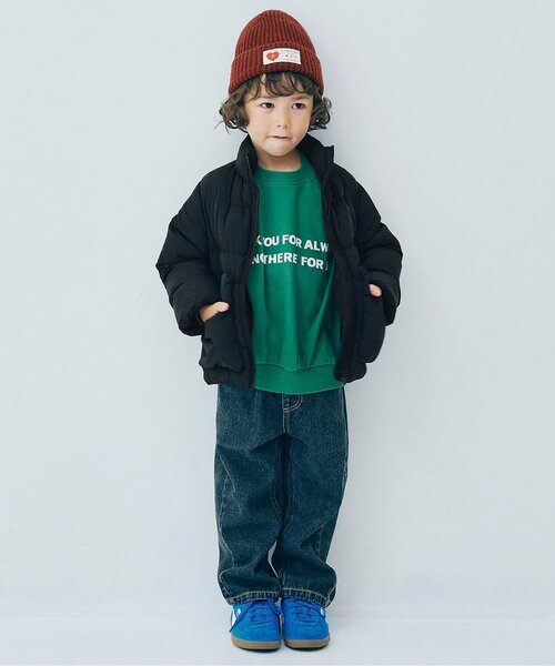 p.premier(ピードットプルミエ)の「【洗える】ほわほわ中綿のスタンドカラーパファージャケット_ジュニア対応(ダウンジャケット/コート・キッズ・ブラック/カーキ/イエロー/ラベンダー・90/100/110/120/80/130/140)」の14枚目の写真