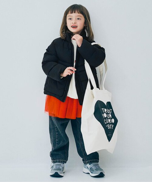 p.premier(ピードットプルミエ)の「【洗える】ほわほわ中綿のスタンドカラーパファージャケット_ジュニア対応(ダウンジャケット/コート・キッズ・ブラック/カーキ/イエロー/ラベンダー・90/100/110/120/80/130/140)」の16枚目の写真