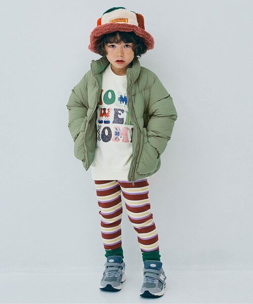 p.premier(ピードットプルミエ)の「【洗える】ほわほわ中綿のスタンドカラーパファージャケット_ジュニア対応(ダウンジャケット/コート・キッズ・ブラック/カーキ/イエロー/ラベンダー・90/100/110/120/80/130/140)」の17枚目の写真