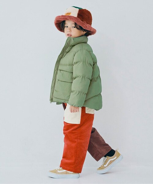 p.premier(ピードットプルミエ)の「【洗える】ほわほわ中綿のスタンドカラーパファージャケット_ジュニア対応(ダウンジャケット/コート・キッズ・ブラック/カーキ/イエロー/ラベンダー・90/100/110/120/80/130/140)」の20枚目の写真