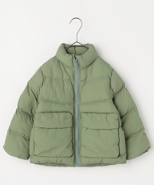 p.premier(ピードットプルミエ)の「【洗える】ほわほわ中綿のスタンドカラーパファージャケット_ジュニア対応(ダウンジャケット/コート・キッズ・ブラック/カーキ/イエロー/ラベンダー・90/100/110/120/80/130/140)」の6枚目の写真