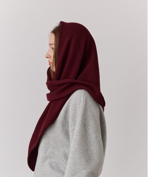 Chapeau d' O（シャポードオー）の「Chapeau d' O  Oversized Knit Scarf / シャポードオー（ストール/ショール・レディース・ブラック/グレー/オリーブ/ワイン・FREE）」の16枚目の写真