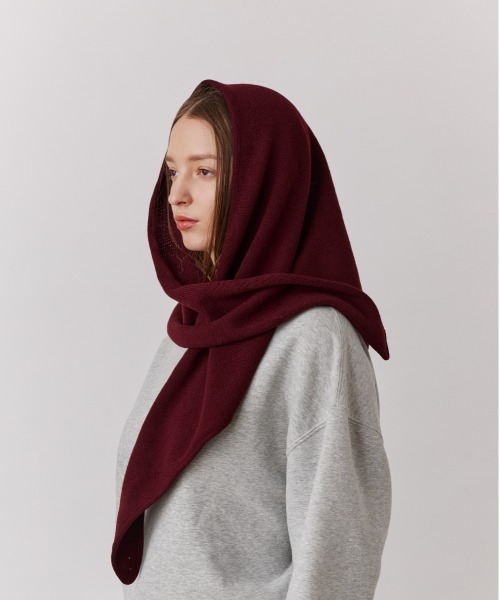 Chapeau d' O（シャポードオー）の「Chapeau d' O  Oversized Knit Scarf / シャポードオー（ストール/ショール・レディース・ブラック/グレー/オリーブ/ワイン・FREE）」の15枚目の写真