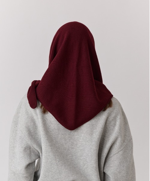 Chapeau d' O（シャポードオー）の「Chapeau d' O  Oversized Knit Scarf / シャポードオー（ストール/ショール・レディース・ブラック/グレー/オリーブ/ワイン・FREE）」の14枚目の写真